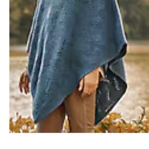 J. Jill Blue Poncho